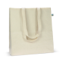 Fairtrade katoenen tas ecru lang 140 g/m² 38 x 10 x 42 cm - Ecru