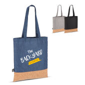 Kurly draagtas R-PET en kurk 35 x 40 cm 300D gerecycled PET