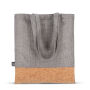 Kurly draagtas R-PET en kurk 35 x 40 cm 300D gerecycled PET - Grijs