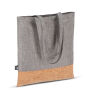 Kurly draagtas R-PET en kurk 35 x 40 cm 300D gerecycled PET - Grijs