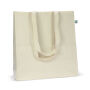 Fairtrade katoenen tas ecru lang 140 g/m² 38 x 10 x 42 cm - Ecru