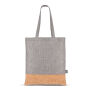 Kurly draagtas R-PET en kurk 35 x 40 cm 300D gerecycled PET - Grijs