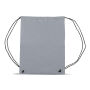 Gries rugzak trekkoord reflecterend 30 x 40 cm grijs polyester - Grijs