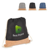 Tanja rugtas met koord R-PET en kurk 35 x 40 cm