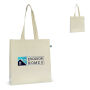 Fairtrade katoenen tas ecru lang 140 g/m² 38 x 10 x 42 cm - Ecru