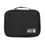 Electra organizer voor allerlei elektronica 24 x 18 x 9 cm polyester - Zwart